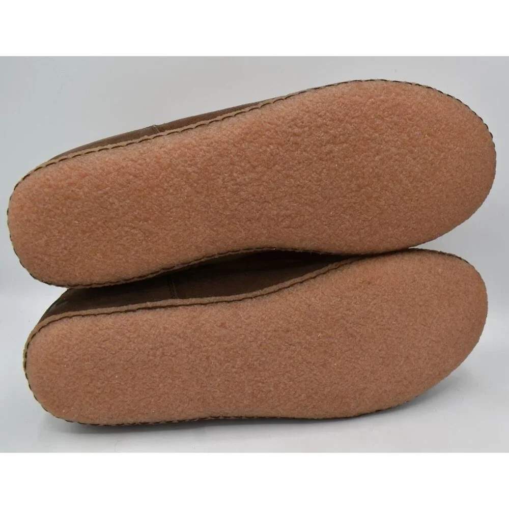 Sorel Mens Size 13 Manawan II Suede Elk‎ Brown Faux Fur Moc Slippers Shoes